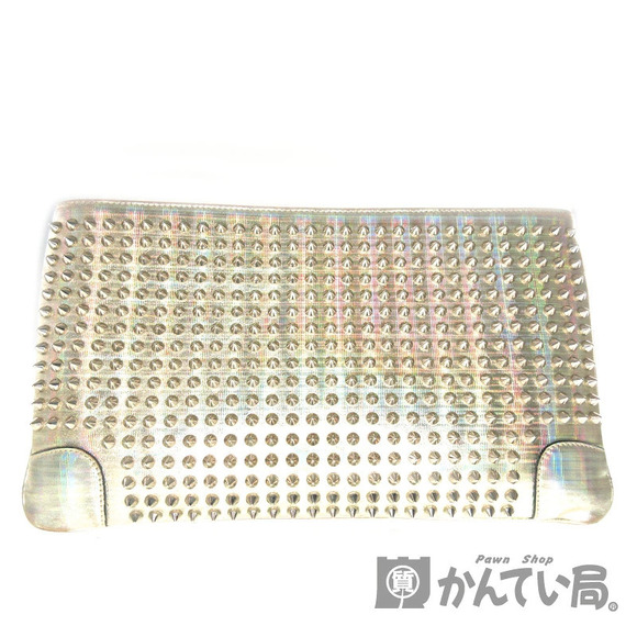 Christian Louboutin Handbags - Christian Louboutin Clutch Bag Leather Gold Tone Clutch